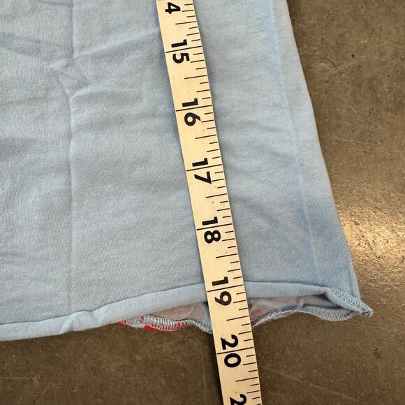 Vintage Y2K Fornarina Made In Italy Cross Embossed Puff Baby Tee Blue Pink M - Picture 4 of 6